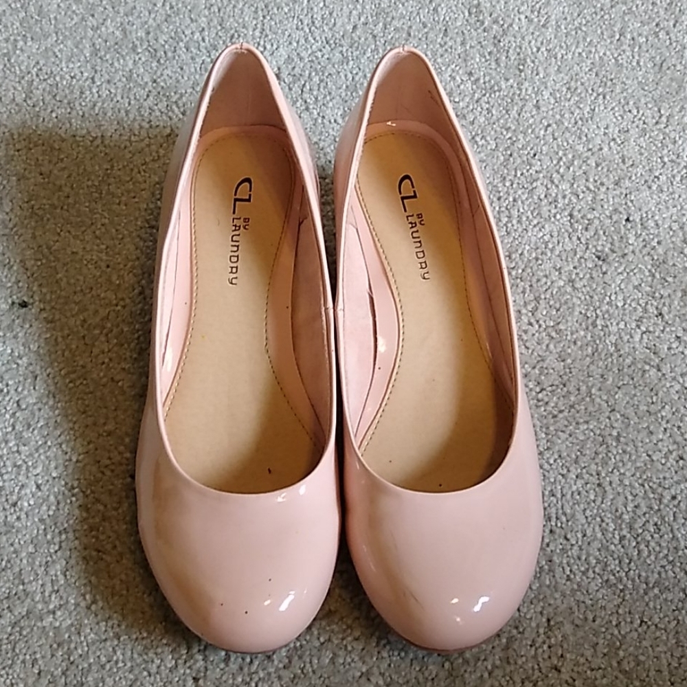 Blush Pink Wedge Heels